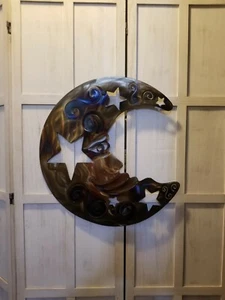 Moon Wall Decor home decor accent hallway fence Garden Art Indoor Outdoor decor  - Picture 1 of 3