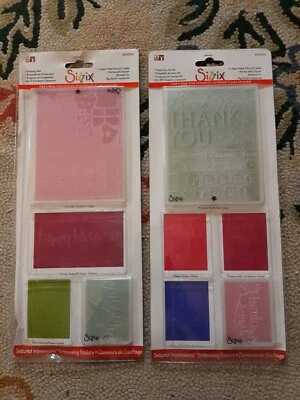 2 Die Sets Birthday & Thank You Set #2 Sizzix, A2 Cards, Bigkick & Big Shot - Image 1 of 4