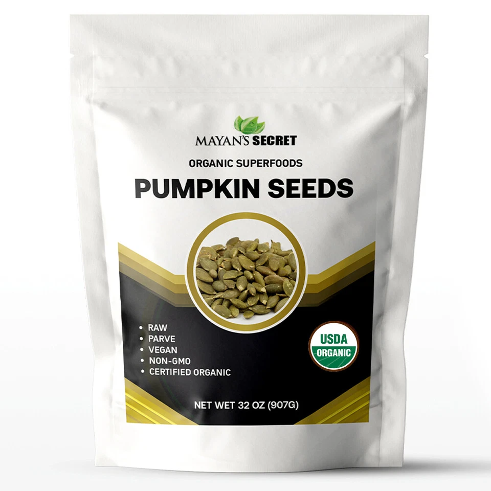 Mayan's Secret - Raw Pumpkin Seeds Organic 2lb, Parve, Vegan, Non GMO - Image 1 of 4