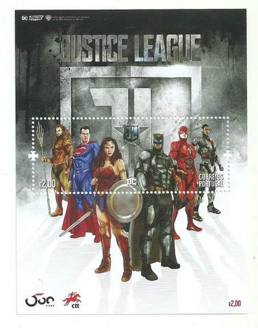Portugal 2020 - Justice League S/S MNH Cover