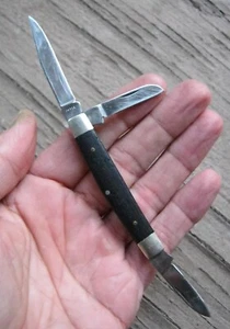 BROWNING NO. 311 STOCKMAN PLAIN EDGE WOOD FOLDING POCKET KNIFE, JAPAN, VERY GOOD - Picture 1 of 14