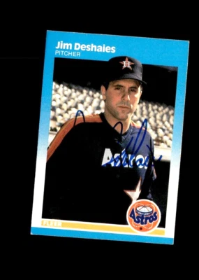 Jim Deshaies 1987 Fleer Astros authentic autographed card - Image 1 of 2