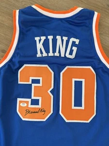 Camiseta Bernard King New York Knicks PSA CERTIFICADO DE AUTENTICIDAD AUTO firmada autografiada - Imagen 1 de 6