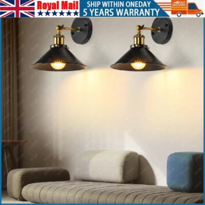 OYAJIA Modern Industrial Vintage Retro Rustic Sconce Wall Light Lamp Fitting Fixture UK
