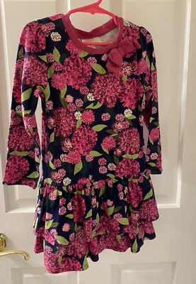 Vestido Gymboree Niñas Magenta Azul Marino Floral 5 Foto 1 de 4