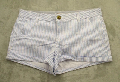 Pantalones Cortos Chinos Juniors' SO Para Mujer 13 Juniors Blanco Azul Rayas Blanco Lunares Foto 1 de 4
