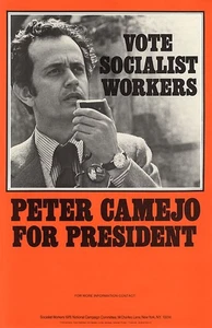 1976 Peter Camejo VOTE SOCIALIST WORKERS Official Campaign Poster - Picture 1 of 2