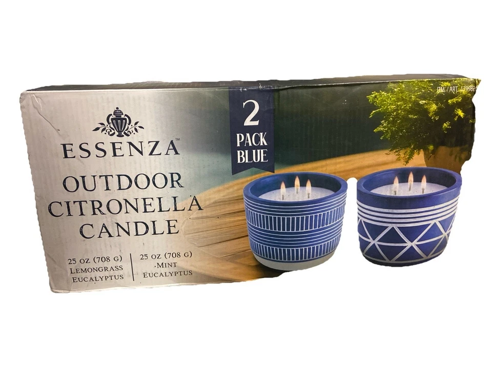 Essenza, 2 Pack Outdoor Scented Citronella Candle - Image 1 of 1