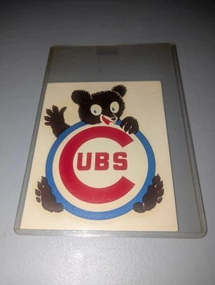 Vintage Chicago Cubs Mascot Water Release Decal Rare NOS - Image 1 of 2