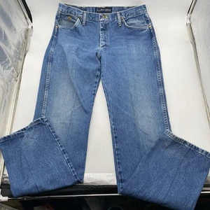 Wrangler George Strait Cowboy Cut Collection Jeans Men 35x36 Blue Straight Denim - Picture 1 of 13