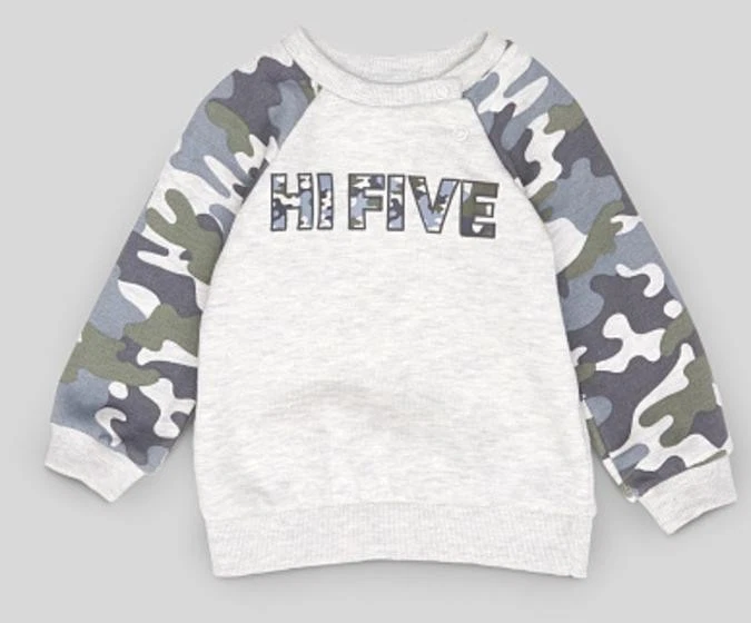 Baby Sweatshirt Camouflage-Muster und -Schriftzug GR.74 NEU mit Etikett - Bild 1 von 1