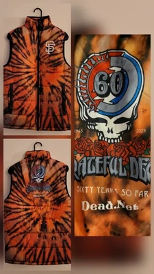 Chaleco San Francisco Giants Grateful Dead JERRY GARCIA VIP TIE DYE 2025 S S SF Foto 1 de 4