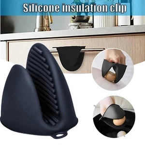 2pcs Silicone Oven Mitts Heat Resistant Non-Slip Pot Holders Cooking Gloves - Picture 1 of 26