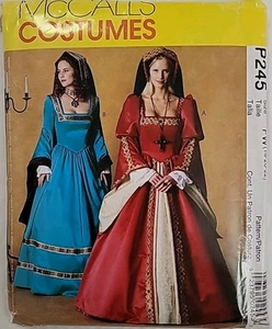 Sewing Pattern McCalls Costumes Tudor Dress P245 Size18 to 22 - Picture 1 of 2