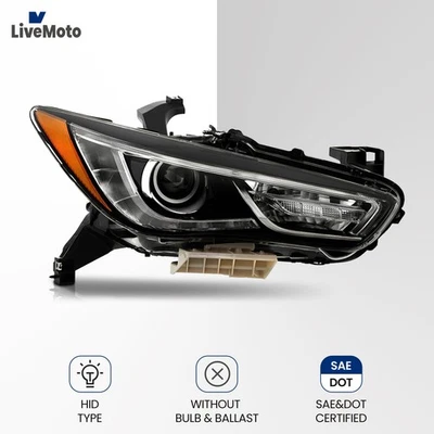 For 2016-2019 Infiniti QX60 HID w/LED DRL non-AFS Projector Headlight Passenger - Image 1 of 4
