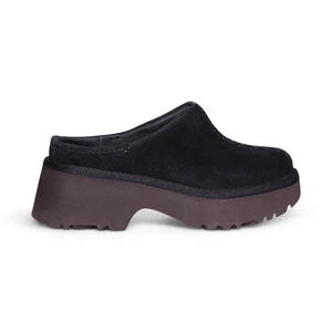 UGG NEW HEIGHTS CLOG BLACK SUEDE SLIP ON WOMEN'S SHOES SIZE US 10/UK 8 NEW - Picture 1 of 5
