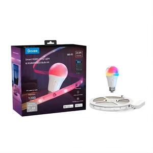 Govee 24.6' RGBIC Strip Light + RGBWW Smart Light Bulb Kit - Picture 1 of 5