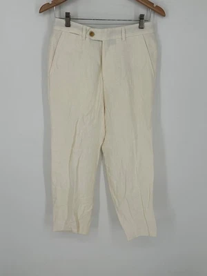 Traje de vestir Todd Snyder 100 % lino Sutton pantalones para hombre talla 28x25 marfil real K0 Foto 1 de 4