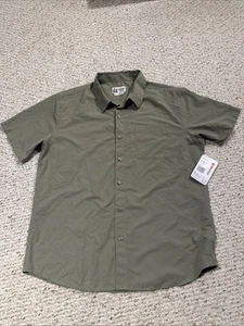 Marmot Men's Aerobora Short-Sleeve Woven Vetiver Large New - Picture 1 of 8