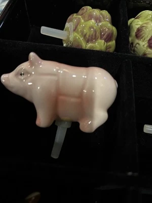 RETIRED Nora Fleming mini pink Culinary Pig A166 - Image 1 of 4