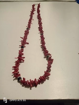 Collana Onice, Corallo E Argento - Immagine 1 di 4