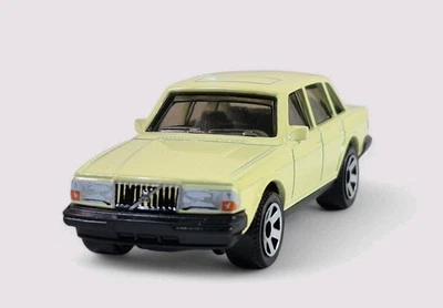 1986 VOLVO 240 4dr SEDAN Diorama Collectible DieCast Model Car 1:64 Yellow LOOSE - Image 1 of 4