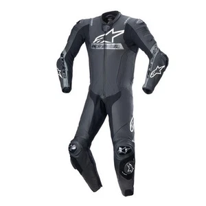 Traje de cuero Alpinestars Missile V2 Ward (44, negro/gris metálico) - Imagen 1 de 3