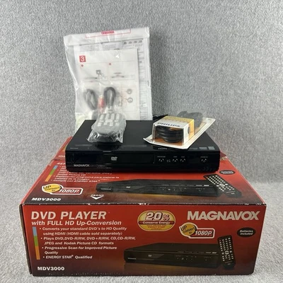 Reproductor de DVD 1080p Upconvert manual remoto Magnavox MDV3000 + cable HDMI Foto 1 de 4