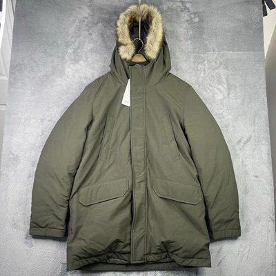 Chaqueta Uniqlo Para Hombre Grande Ultra Cálida Híbrida Plumón Abrigo Gorp Parka Piel Capucha Oliva Foto 1 de 4