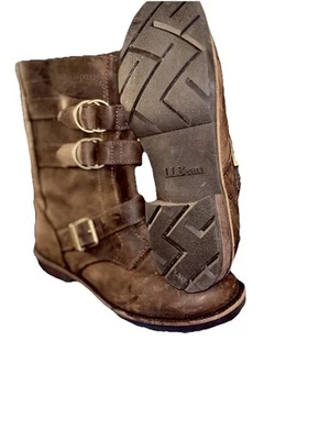 LL Bean Moto Botas de Combate Cuero de Alta Calidad Envejecido Motociclista Rocker Niña Talla 8 Foto 1 de 4