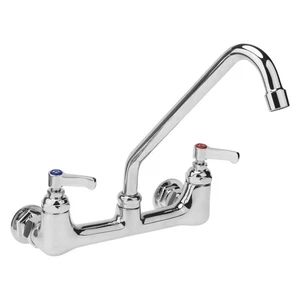 Rubinetto lavello cucina da parete con beccuccio girevole 8" cromato - Foto 1 di 8