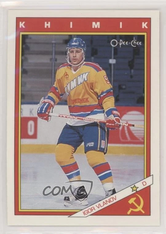 1991-92 O-Pee-Chee Russians Igor Ulanov #62R Rookie RC - Image 1 of 2