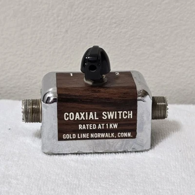 Vintage Gold Line Coaxial Switch Rated At 1 KW - Image 1 of 4