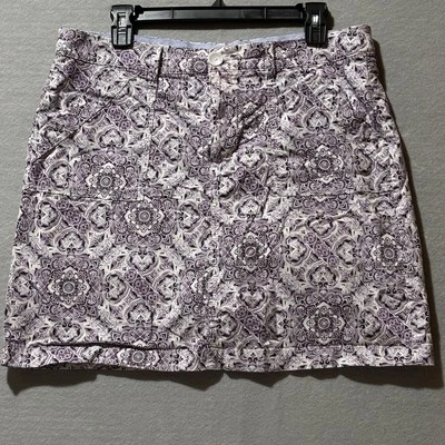 Falda corta Croft & Barrow para mujer talla 14 púrpura caleidoscopio femenina elástica golf caminar Foto 1 de 4