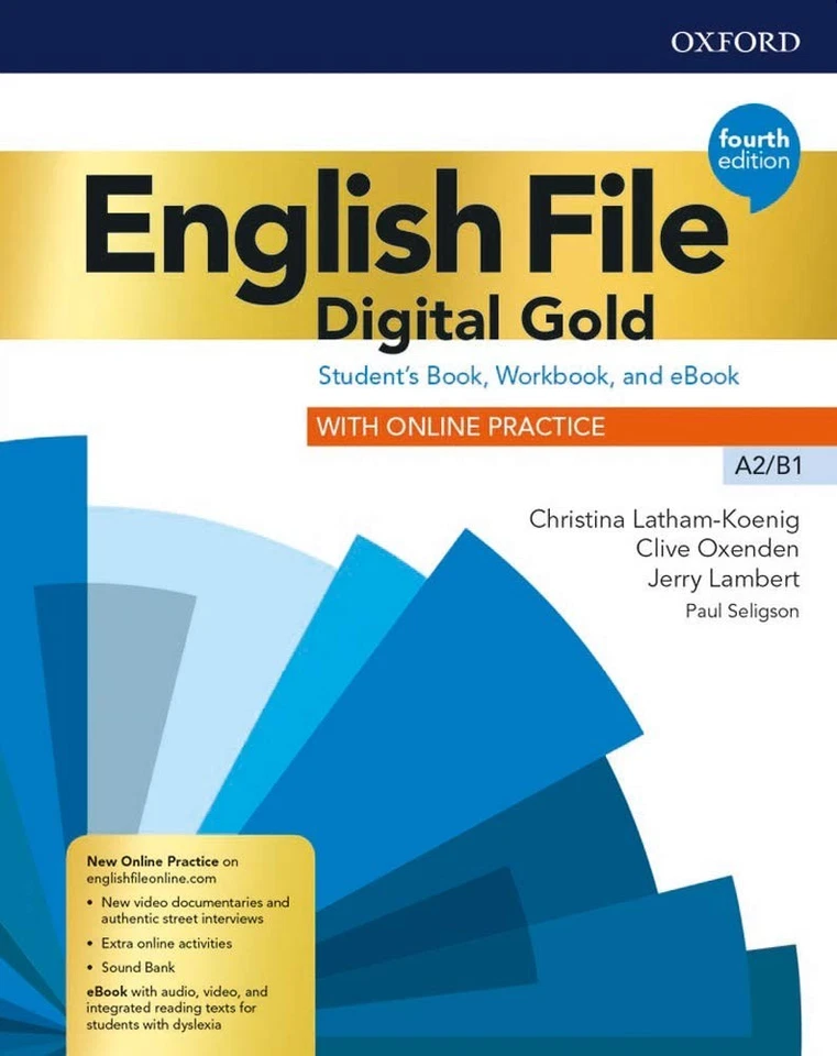 ENGLISH FILE DIGITAL GOLD A2/B1  4th edit.  SB+WB No key Oxford  9780194036320 - Immagine 1 di 1