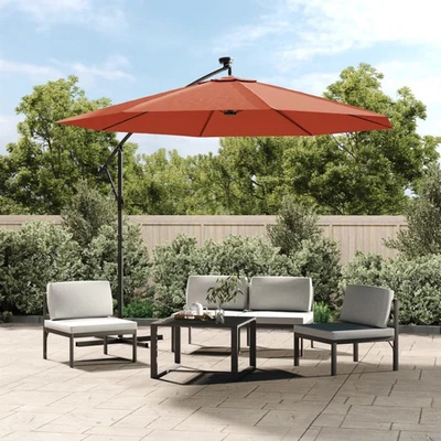 Cantilever Garden Parasol Terracotta Polyester, Steel Large - Image 1 of 4