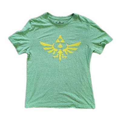 Camiseta Legend of Zelda The Skyward Sword Triforce para hombre talla M verde jaspeado Foto 1 de 4