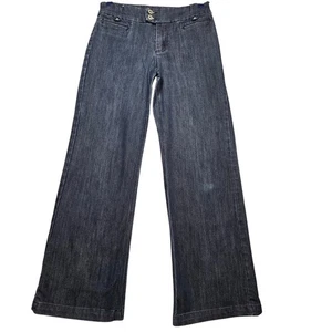 Chico's Platinum Denim Wide Leg Whitney MR Jeans Size 1 Reg - Picture 1 of 7