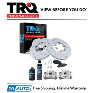 TRQ Performance Front Brake Pad & Rotor Kit Fits 04-08 Chevrolet GMC 06-08 Isuzu - Picture 1 of 12