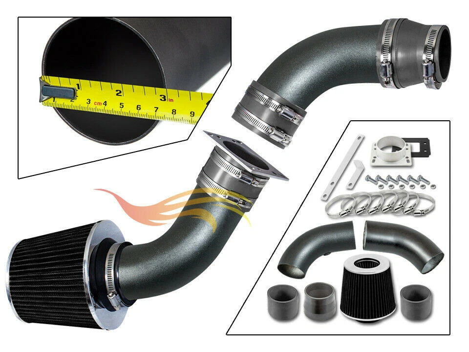 Kit de admisión de aire Ram gris RW + filtro para 98-01 Ford Ranger Mazda B2500 2,5 L L4 Foto 1 de 1