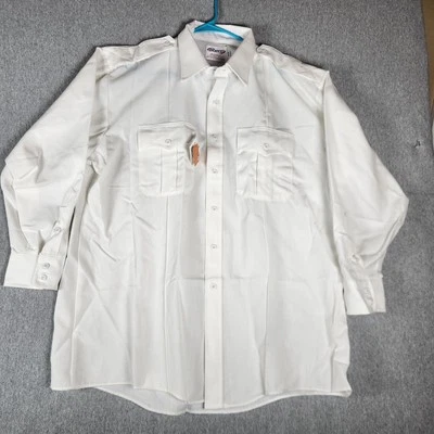 Camisa de Trabajo Uniforme Manga Larga Nano Elbeco 00540 Duty Plus Nueva con Etiquetas 18x33 Blanca EE. UU.  Foto 1 de 4