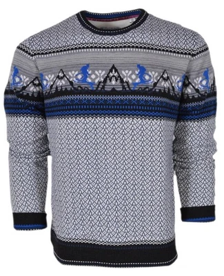 NEW Robert Graham Men's $328 HIT THE SLOPES 100% Wool Crewneck Sweater Shirt XL - Image 1 of 4