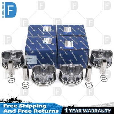 4x Pistons Rings Set Oversize 83.01 +0.5mm Pins Φ21mm for 2.0T Audi A4 A5 VW GTI - Image 1 of 4