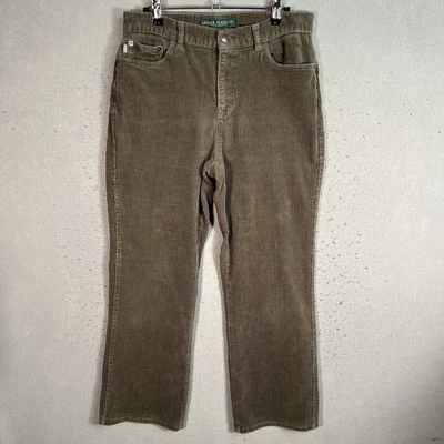 Pantalones de pana vintage Polo Ralph Lauren para mujer 8 pequeños marrón pierna recta Foto 1 de 4