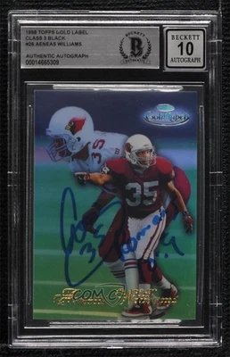 BAS 1998 Topps Gold Label Class 3 Black Aeneas Williams #26 BGS Authentic HOF - Image 1 of 2