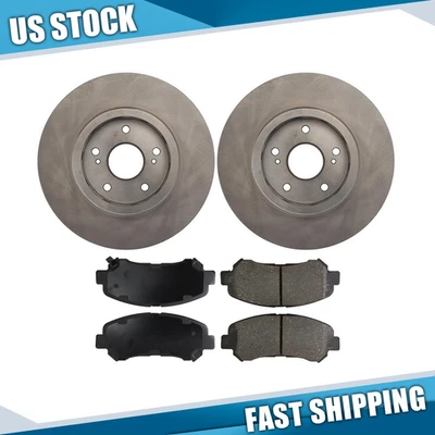 Kit de rotores de freno delanteros + pastillas de freno de cerámica para Suzuki Kizashi 2010 2011-2013 Foto 1 de 4