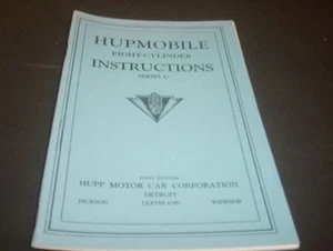 HUPMOBILE 1920s Series C 8 Cyl  Instruction Book - Picture 1 of 1