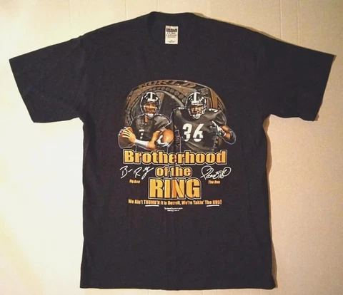 PITTSBURGH STEELERS "BROTHERHOOD OF THE RING" T-SHIRT MENS LARGE MADE BY GILDAN Cover