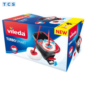 VILEDA Turbo Smart Bodenwischer Komplett-Set, Wischmop mit Putzeimer
