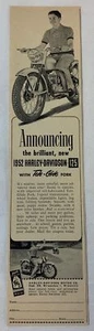 1951 Harley Davidson Anzeige ~ Ankündigung des brillanten neuen Modells 125 - Bild 1 von 1